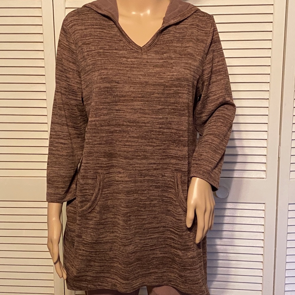 LOGO Mauve Plum Heather Medium Hoodie Pullover